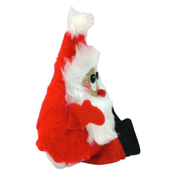 Vintage Santa Claus Shelf Sitter Christmas Plush by Russ Berrie & Co 1975 Felt L - Picture 4 of 7